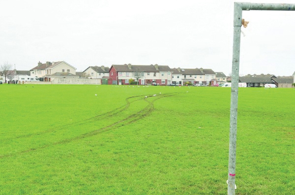 Club appeals for vigilance after vandals wreck playing pitch with tyre marks