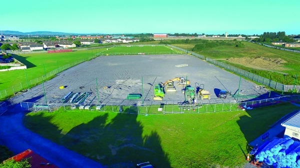 Work forges ahead on new Cherry Orchard all-weather pitch Work forges ahead on new Cherry Orchard all-weather pitch