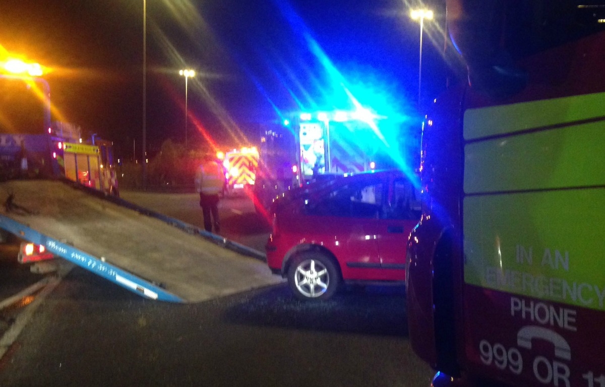 Five injured in two-vehicle crash in Tallaght