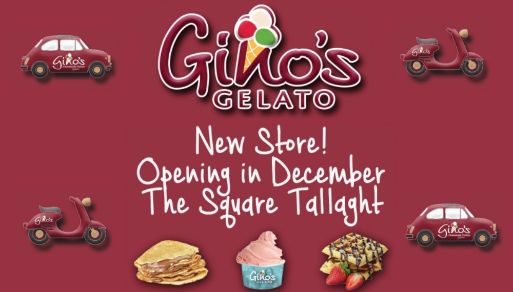 Gino’s Gelato announce Tallaght opening date