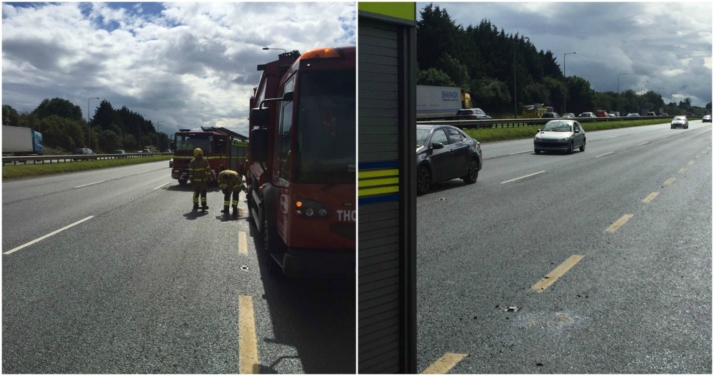 Truck fire on N7 inbound sparks second incident on outbound carriageway