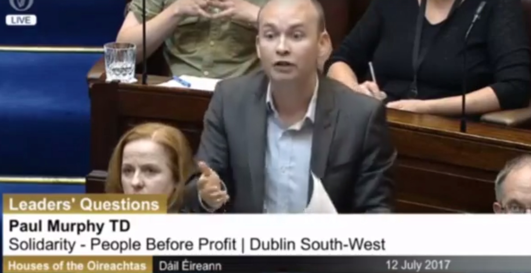 Paul Murphy names and accuses gardai in Jobstown trial of perjury in the Dail