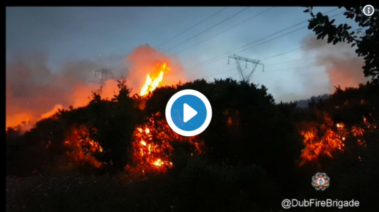DFB drone footage shows seven units battling huge Dublin mountains gorse fire DFB drone footage shows seven units battling huge Dublin mountains gorse fire
