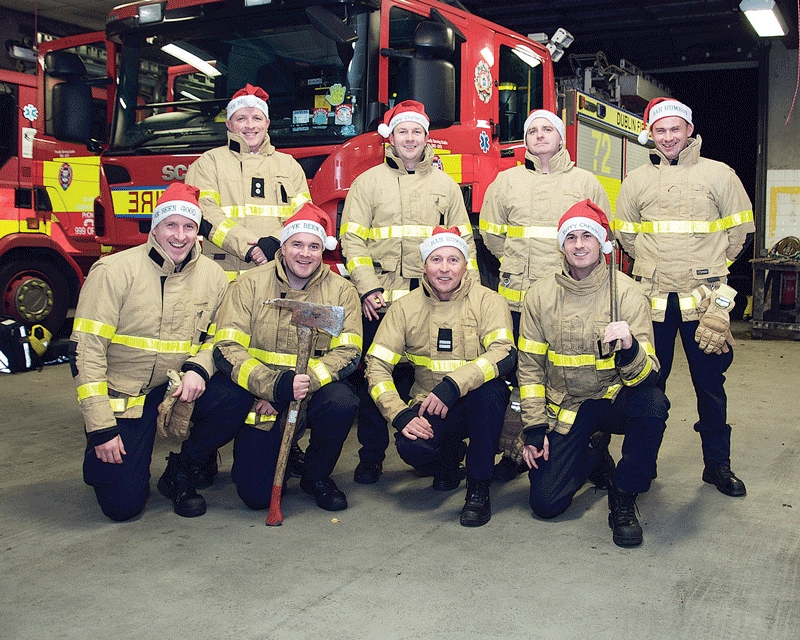 A safe and happy Christmas wish from your local firemen