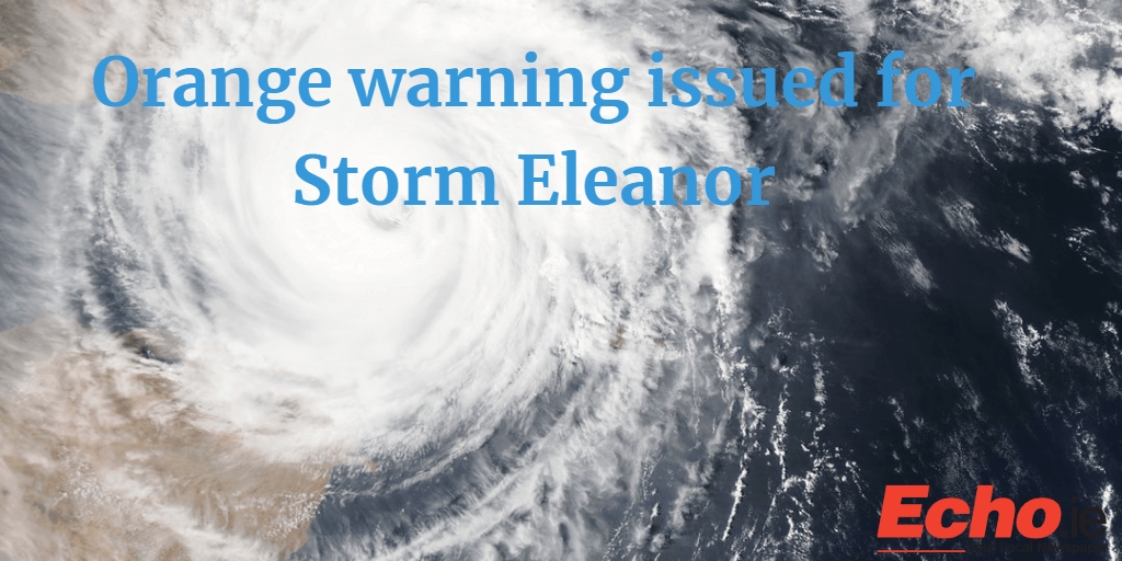 Storm Eleanor issued Orange Wind Warning