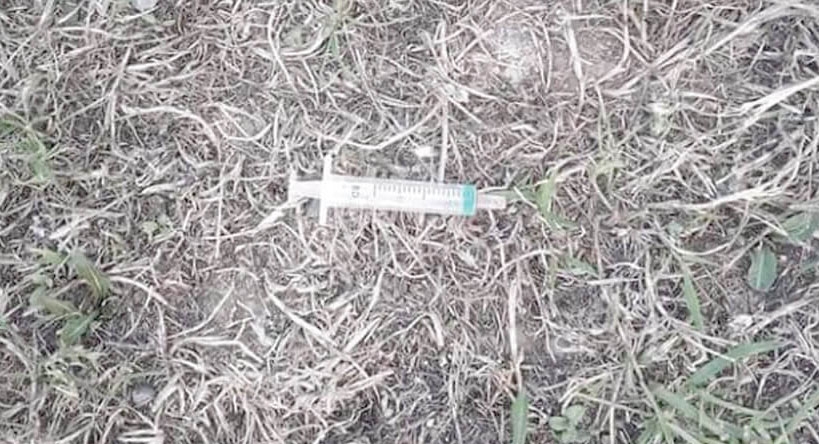 Fourteen syringes discovered in middle of housing estate Fourteen syringes discovered in middle of housing estate