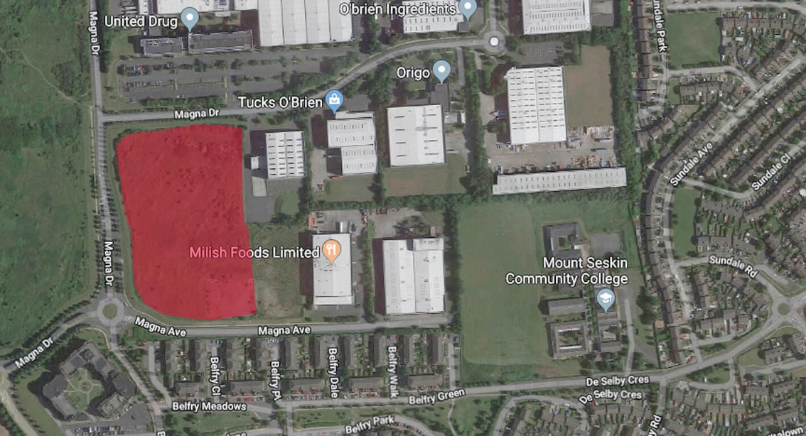 Site on offer at Magna Park zoned for employment and enterprise