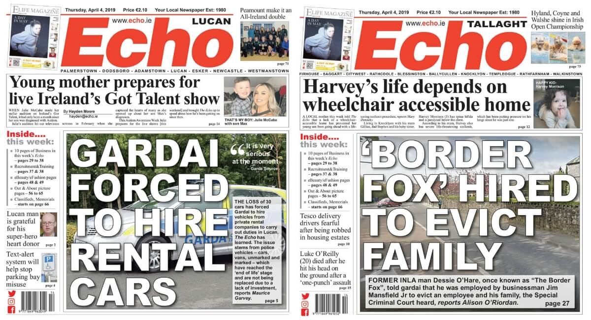 This week’s front pages – 4th April 2019 This week’s front pages – 4th April 2019