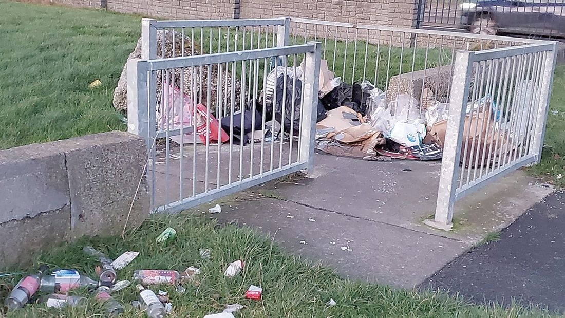 Used nappies scattered across Jobstown Park Used nappies scattered across Jobstown Park