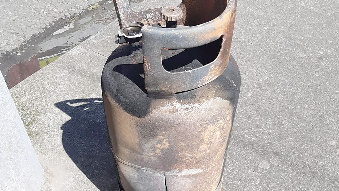 Lucky escape  for pensioner as propane cylinder explodes