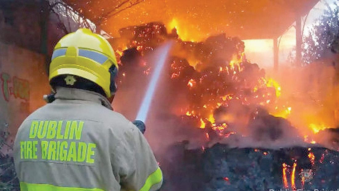 Firefighters attend 14-hour barn fire