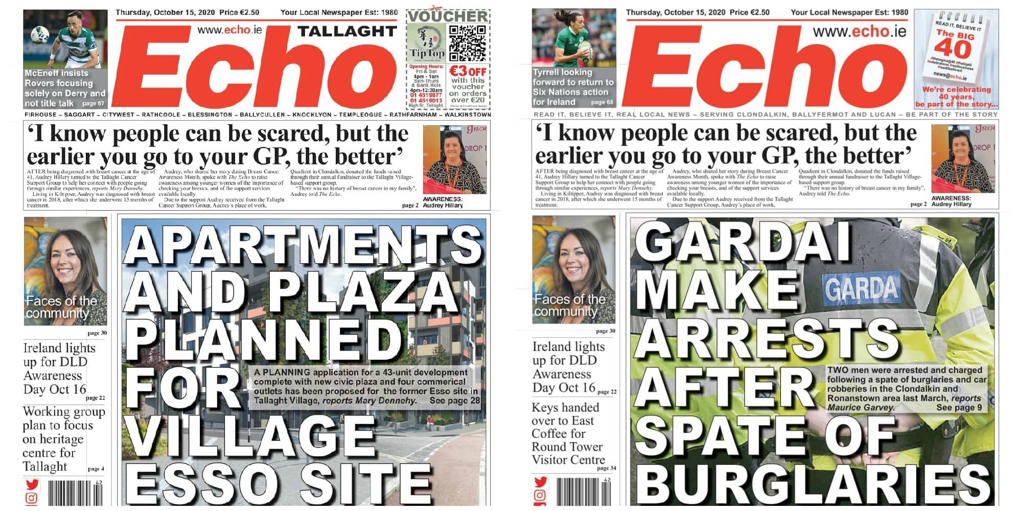 This week’s front pages – 15th of October 2020