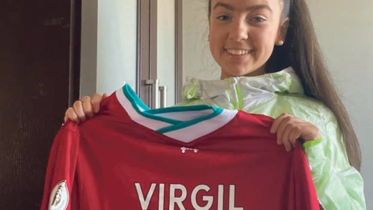 Liverpool’s Virgil makes Abi’s day with signed jersey Liverpool’s Virgil makes Abi’s day with signed jersey