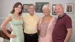 Despite the travel restrictions, Marie and Christy celebrate 66 years together with their family