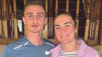 Golden girl Kellie visits Jack recovering at home