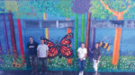 Volunteers splash the colour around the Barnardos Centre