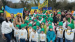 Ukrainian children dance and sing during parade festivities