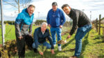 Volunteers assist with tree planting