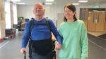 Emotional moment when Sean walks in exoskeleton for first time
