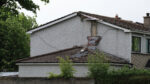 ‘I just heard an unmerciful bang’ as chimney blown off house roof during lightning strike
