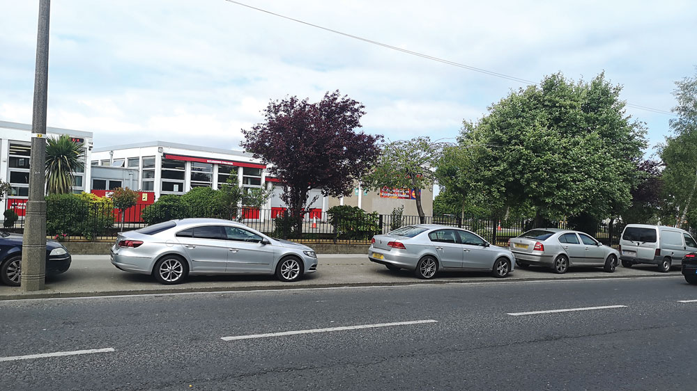 Construction works bring school parking problems . . .