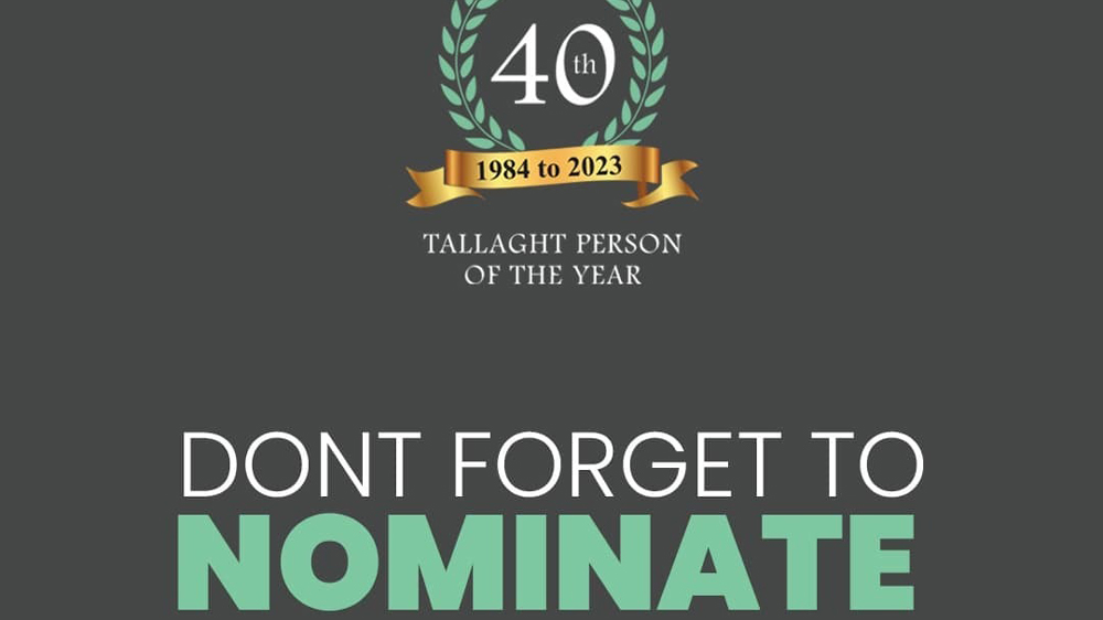 Time to nominate your unsung hero for Tallaght Person of The Year 2023 Time to nominate your unsung hero for Tallaght Person of The Year 2023