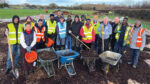 Volunteers plant mini-forest