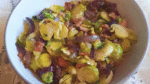 Christmas dinner with a Latvian twist: Sprouts, Baby Potatoes, Sauerkraut and Onion Sauce