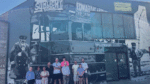The ‘Matchbox’ mural brings the tram back to Tallaght village