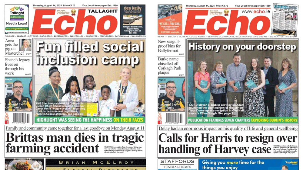 This weeks front pages – August 14, 2025