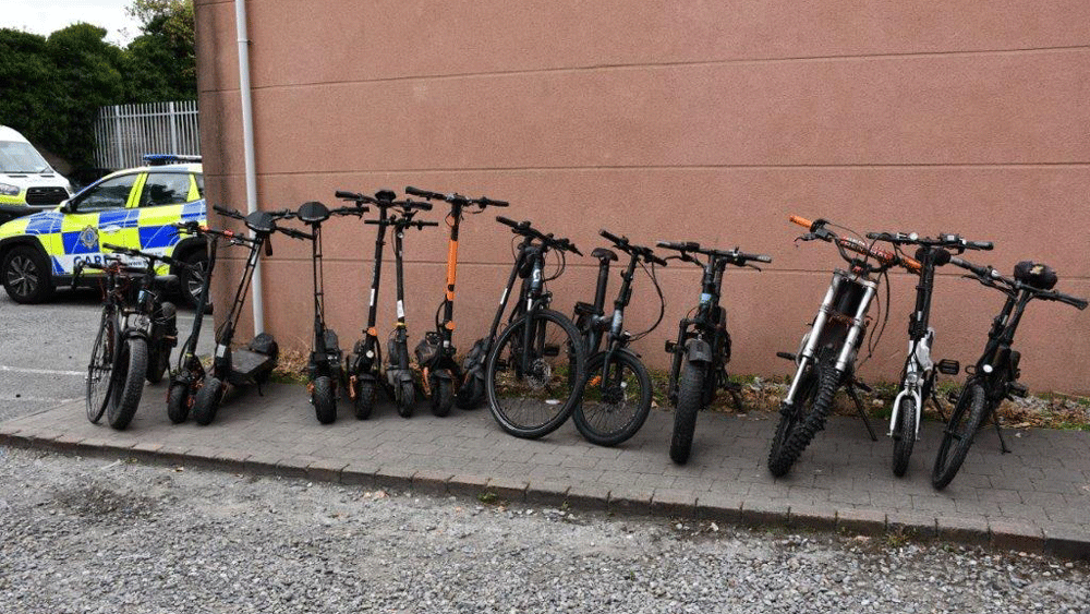 E-bikes and e-scooters seized during Day of Action E-bikes and e-scooters seized during Day of Action