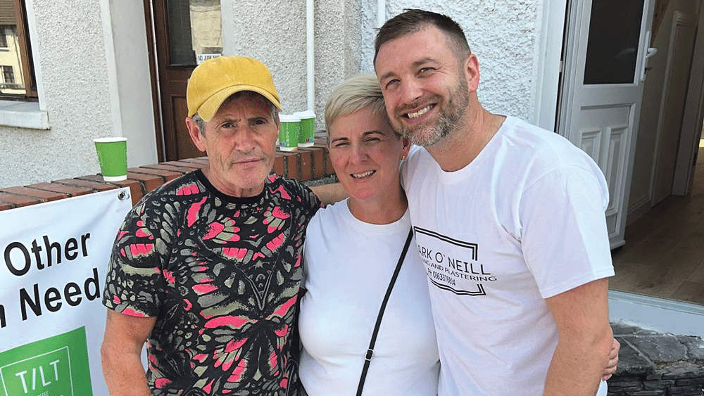 Mark to the rescue brings family back into their home
