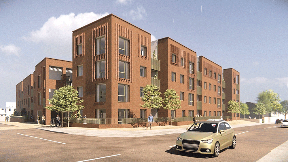 Residential plans at former funeral home and school site