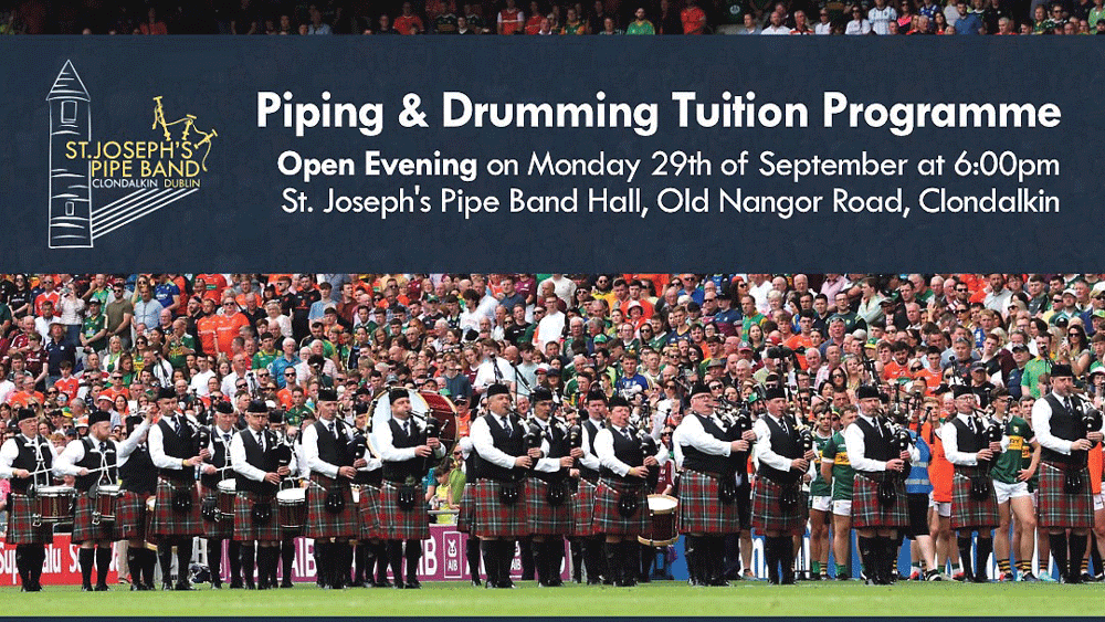 St Joseph’s Pipe Band to host open evening for new members