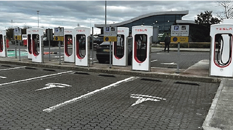 Plans for Tesla EV charging stations at shopping centre Plans for Tesla EV charging stations at shopping centre