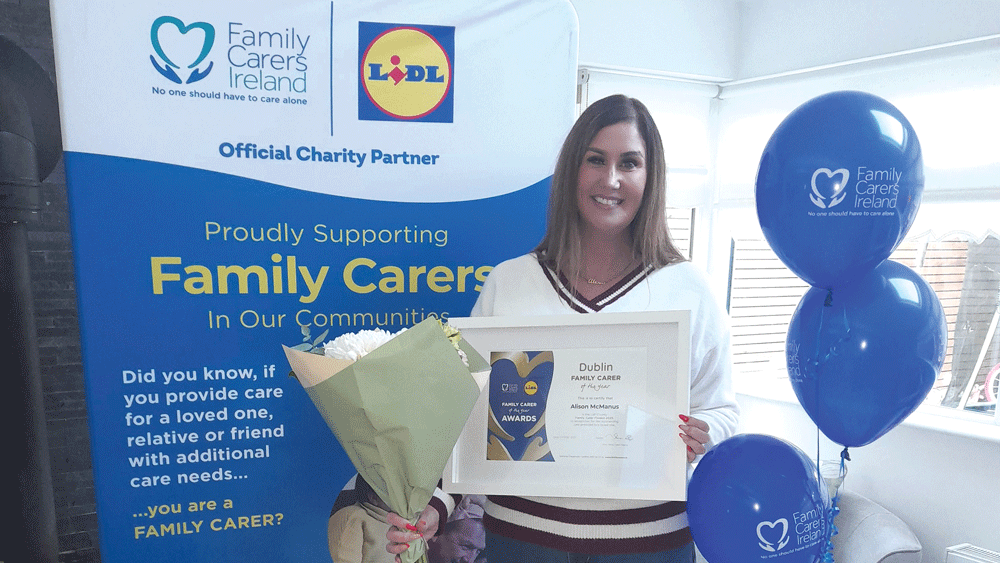 Alison named the Family Carer of the Year winner