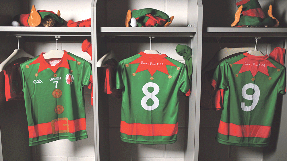 Togging Out for Christmas: Meet Santa and His North Pole GAA Team at Croke Park Togging Out for Christmas: Meet Santa and His North Pole GAA Team at Croke Park