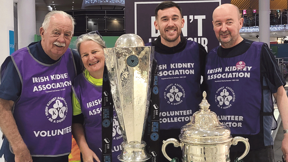Rovers star raises the Cup for Irish Kidney Association Rovers star raises the Cup for Irish Kidney Association