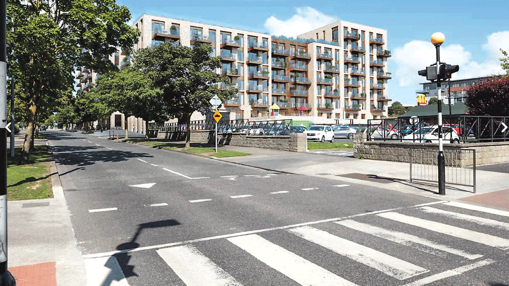 Revised plans for 199 apartments at former Woodie’s site