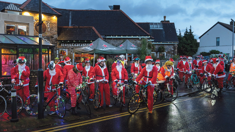 Laurels santa cycle raise funds  for Order of Malta