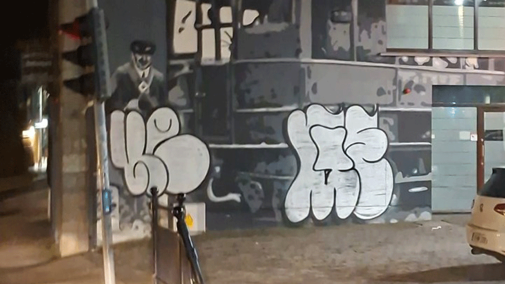 Village mural wrecked by graffiti