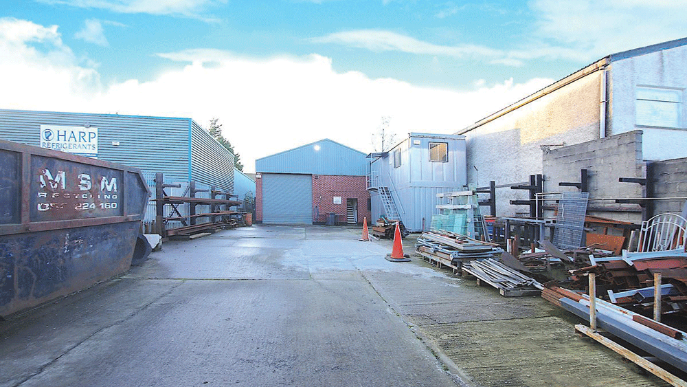 Warehouse and yard on market at Whitestown Industrial Estate Warehouse and yard on market at Whitestown Industrial Estate