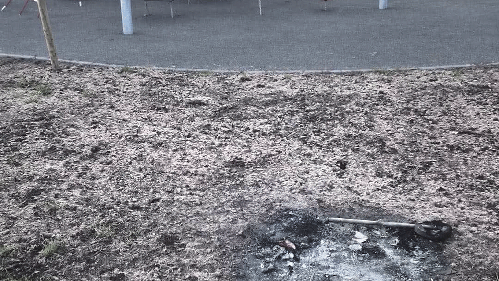 Calls for CCTV cameras after playground damaged by fire
