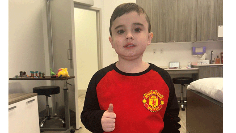 ‘Today our little boy Archie received his treatment’