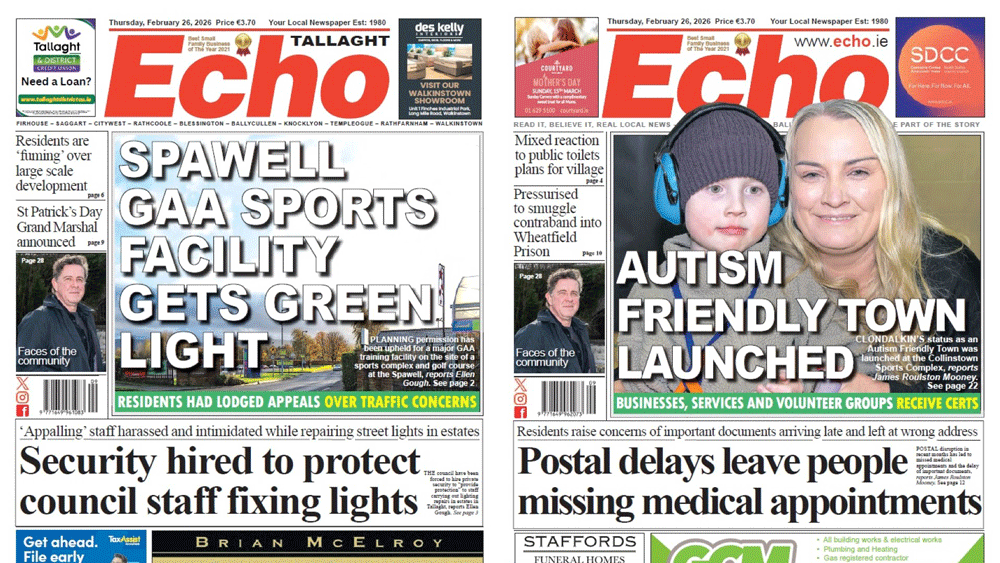 The Echo Newspaper, February 26th, 2026 – Tallaght Edition The Echo Newspaper, February 26th, 2026 – Tallaght Edition