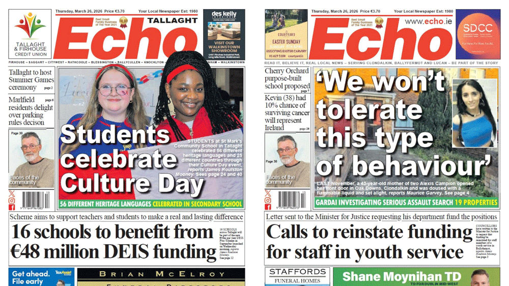 The Echo Newspaper, March 26th, 2026 – Tallaght edition