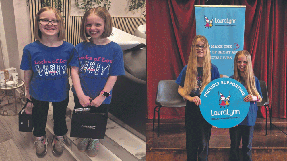 Greenhills schoolgirls’ charity haircuts raise over €4,000 for LauraLynn Hospice