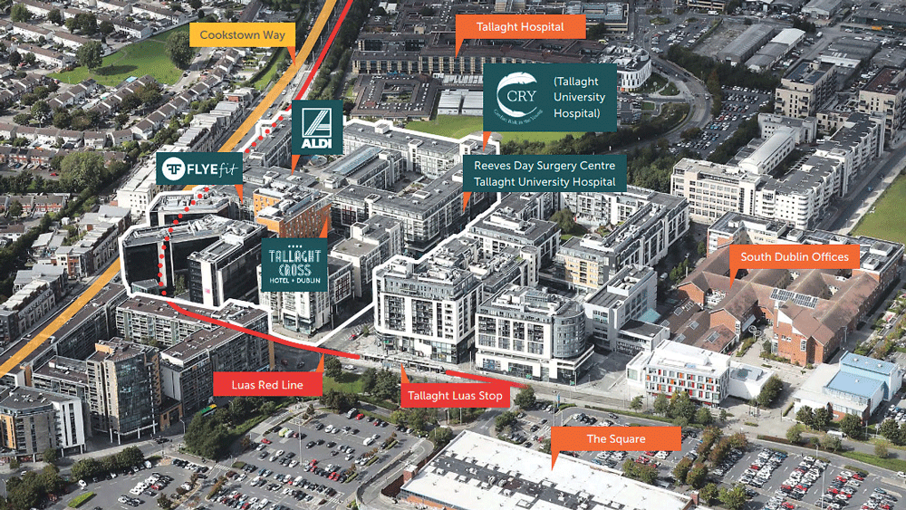 Units with an opportunity for retail and hospitality at Tallaght Cross West