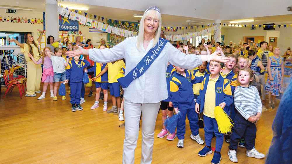 It was ‘a hugely emotional day’ for the retiring school principal