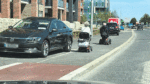 Parked cars forcing eldery people off the footpaths